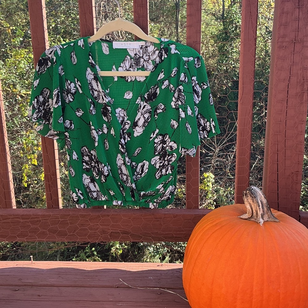 Astr Vibrant Green Floral Dress